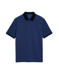 Pure Cotton Tipped Pique Shirt