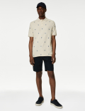 Pure Cotton Embroidered Leaf Polo Shirt