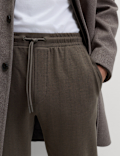 Cotton Rich Herringbone Joggers