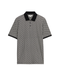 Pure Cotton Geometric Print Polo Shirt
