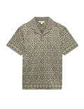 Pure Cotton AOP Geo Revere Jacquard Polo