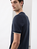 Pure Cotton Jacquard T-Shirt