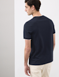Pure Cotton Jacquard T-Shirt