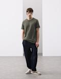 Pure Cotton Jacquard T-Shirt