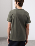 Pure Cotton Jacquard T-Shirt