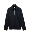 Pure Cotton Textured Striped Half Zip Jacket