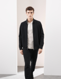 Cotton Rich Zip Up Funnel Neck Jacket