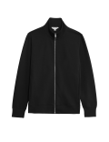 Cotton Rich Zip Up Funnel Neck Jacket