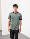 Pure Cotton Geometric Jacquard T shirt