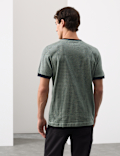 Pure Cotton Geometric Jacquard T shirt