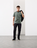 Pure Cotton Geometric Jacquard T shirt