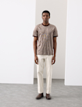 Pure Cotton Jacquard T shirt