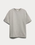 Cotton Rich Jacquard Scuba T-Shirt