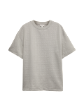 Cotton Rich Jacquard Scuba T-Shirt