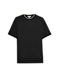 Linen Blend Crew Neck T-Shirt