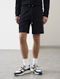 Regular Fit Cotton Rich Drop Needle Shorts