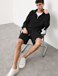 Regular Fit Cotton Rich Drop Needle Shorts