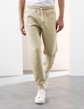 Regular Fit Cotton Rich Cuffed Joggers