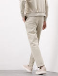 Cotton Rich Pintuck Straight Leg Joggers