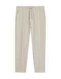 Cotton Rich Pintuck Straight Leg Joggers