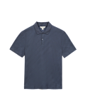 Pure Cotton Textured Jacquard Button Polo Shirt