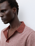 Pure Cotton Textured Polo Shirt