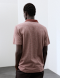 Pure Cotton Textured Polo Shirt