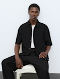 Cotton Rich Textured Zip Up Ottoman