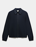 Pure Cotton Twill Zip Through Overshirt