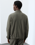 Pure Cotton Twill Zip Through Overshirt