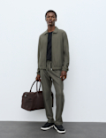 Pure Cotton Twill Zip Through Overshirt