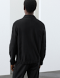 Pure Cotton Twill Zip Through Overshirt