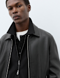 Pure Cotton Twill Zip Through Overshirt