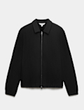 Pure Cotton Twill Zip Through Overshirt