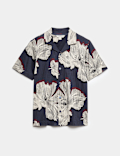 Pure Cotton Floral Short Sleeve Shirt