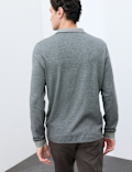 Cotton Rich Long Sleeve Polo Shirt