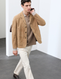 Cotton Rich Long Sleeve Polo Shirt