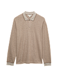 Cotton Rich Long Sleeve Polo Shirt