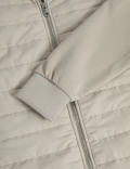 Cotton Rich Zip Up Quilted Jacket