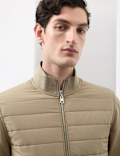 Cotton Rich Zip Up Quilted Jacket