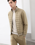 Cotton Rich Zip Up Quilted Jacket