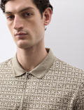 Pure Supima&reg; Cotton Geometric Polo Shirt