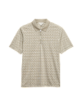 Pure Supima&reg; Cotton Geometric Polo Shirt