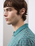 Pure Supima&reg; Cotton Geometric Polo Shirt