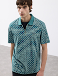 Pure Supima&reg; Cotton Geometric Polo Shirt