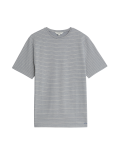Pure Cotton Striped Textured T-Shirt