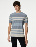 Pure Cotton Striped T-Shirt