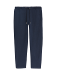 Cotton Rich Straight Leg Textured Joggers