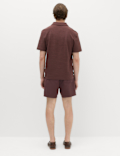 Cotton Rich Notch Neck Boucle Polo Shirt