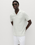 Cotton Rich Jersey Geometric Polo Shirt